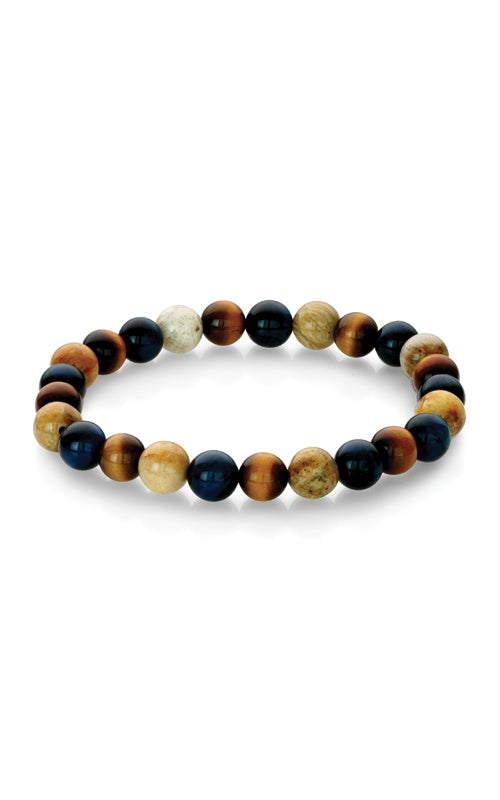 Italgem Steel | Brown-Blue Tiger's-EyeChrysanthemum 6mm