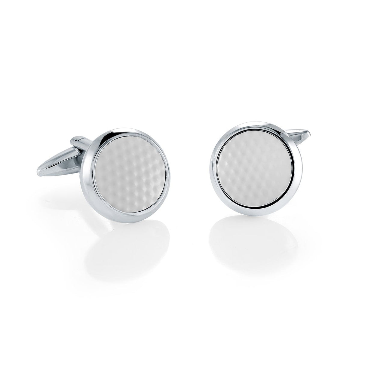 Italgem Steel | White-Golf-Ball Cufflinks