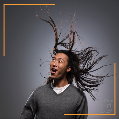 Man with long hair
