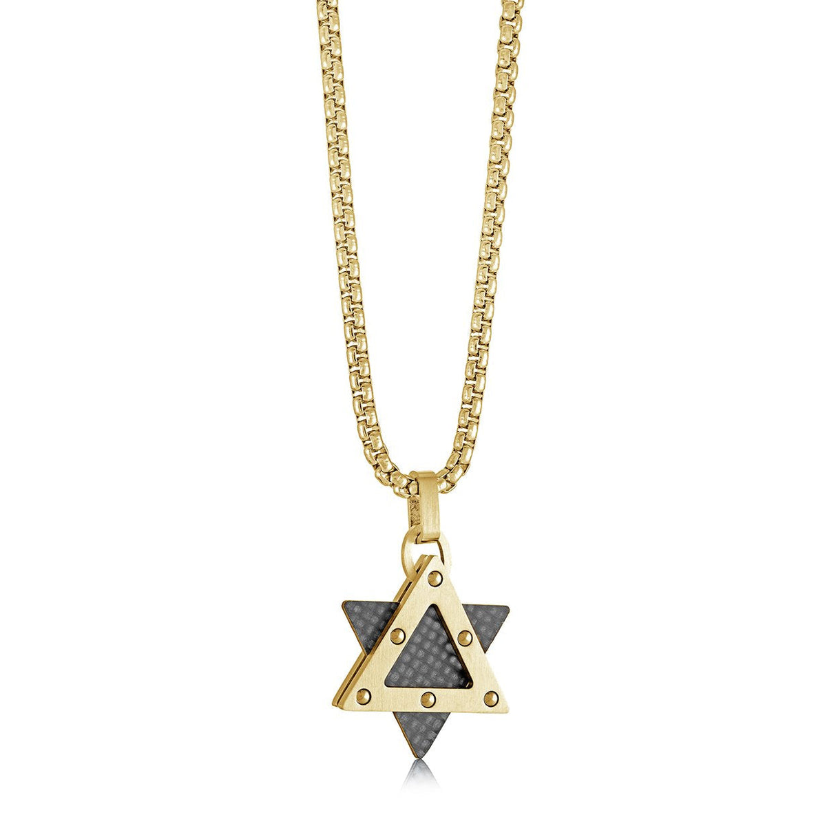 Italgem Steel | Gold-Carbon-Fibre-Star-David
