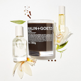 Malin + Goetz Glassed Leather Candle with lilly and perfume