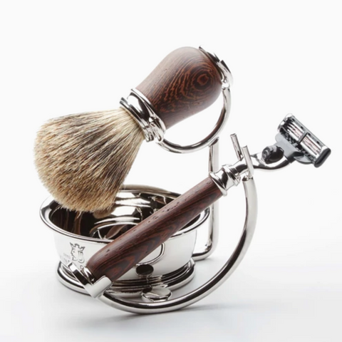 KING'S CROWN | African Wenge Wood Shaving Set