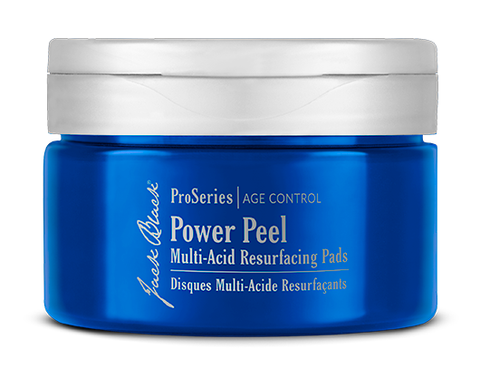  JACK BLACK Power Peel Multi-Acid Resurfacing Pads in a blue package