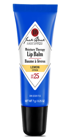 Jack Black Intense Therapy Lip Balm SPF 25 lemon flavour in a blue package