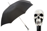 Pasotti Long Umbrella Silver Skull