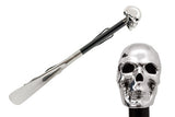 Pasotti Silver Skull Shoehorn