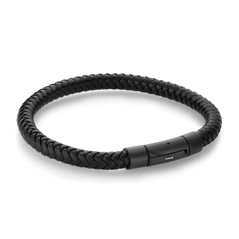 Italgem Steel | Midnight Leather Bracelet