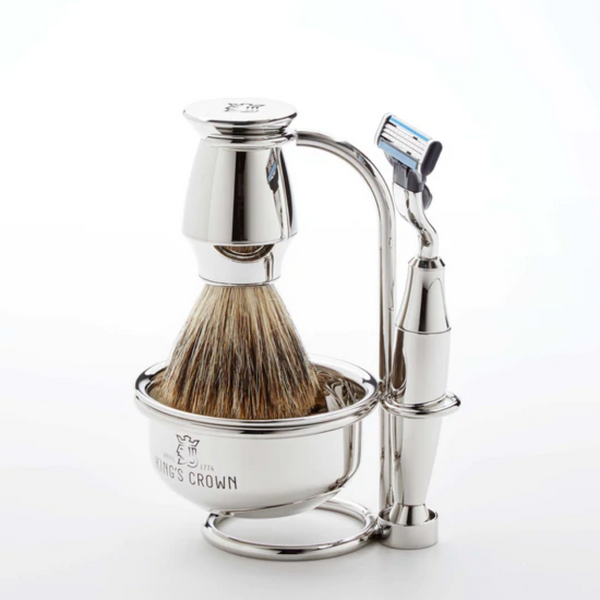 KING'S CROWN | Nickel Shaving Set