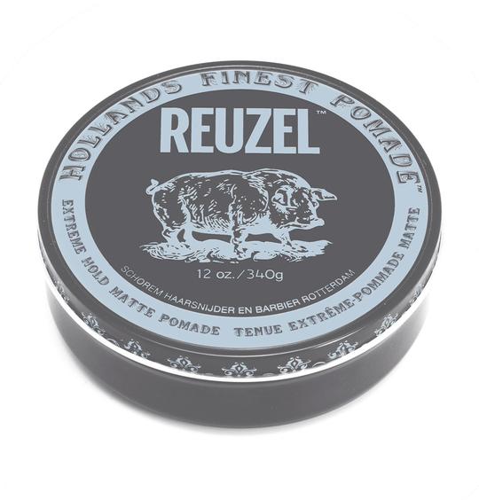 Grey Reuzel Extreme Hold Matte Pomade 12oz, sold at King's Crown in Toronto, Canada.
